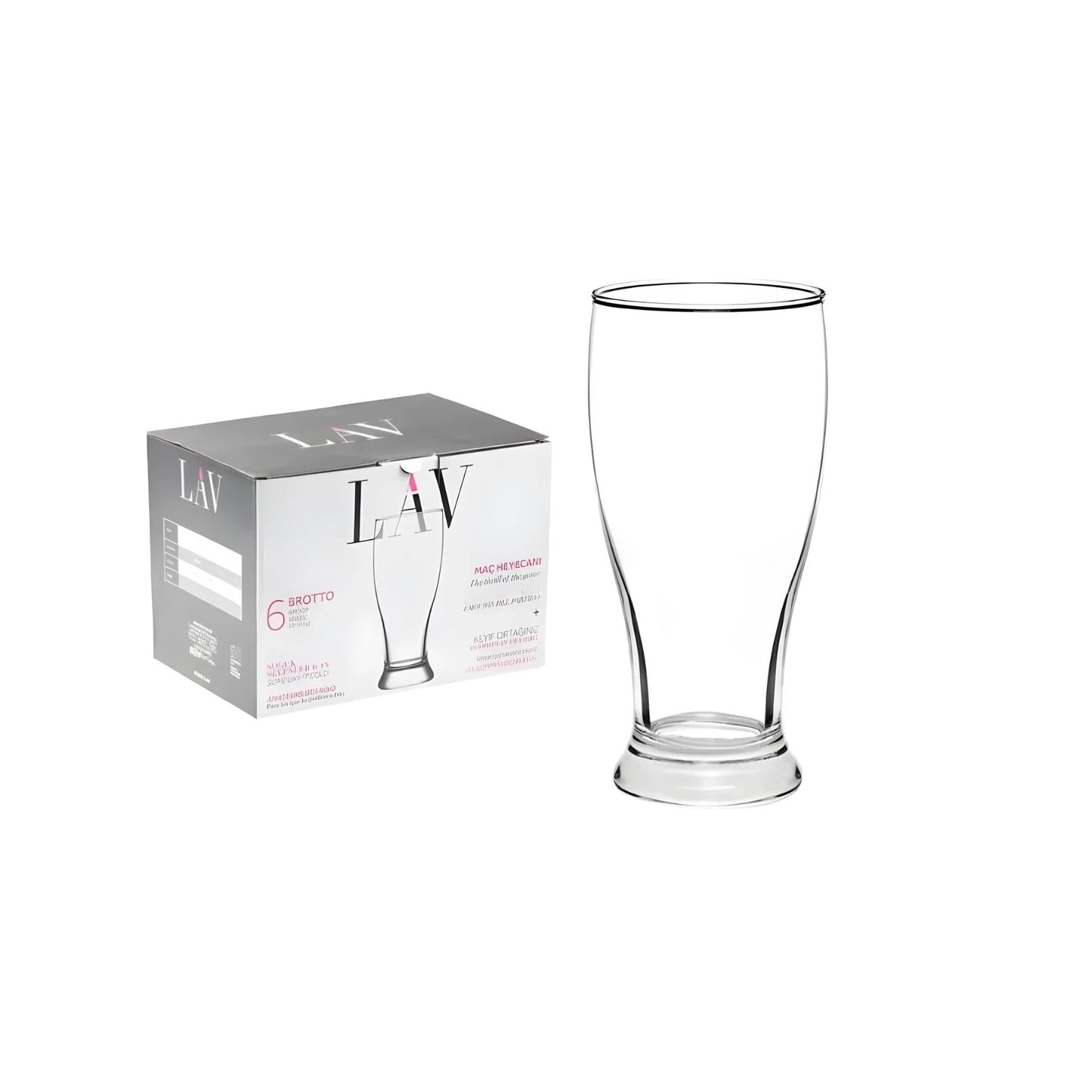 Beer Pilsner 19.25 Oz - LAV BROTTO - Set of 6