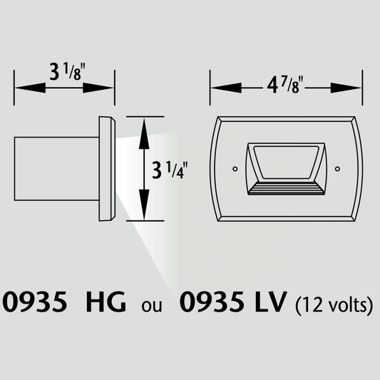 Luminaire paysager pour marche - 0935