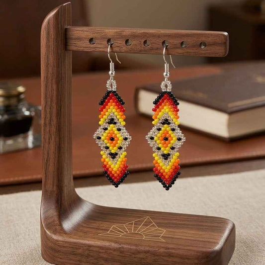 Soul Feather Earrings (fire black)