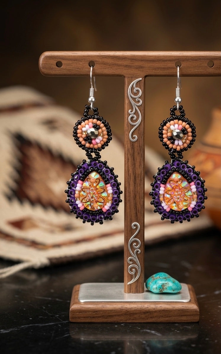 Drop Beaded Earrings gold collection