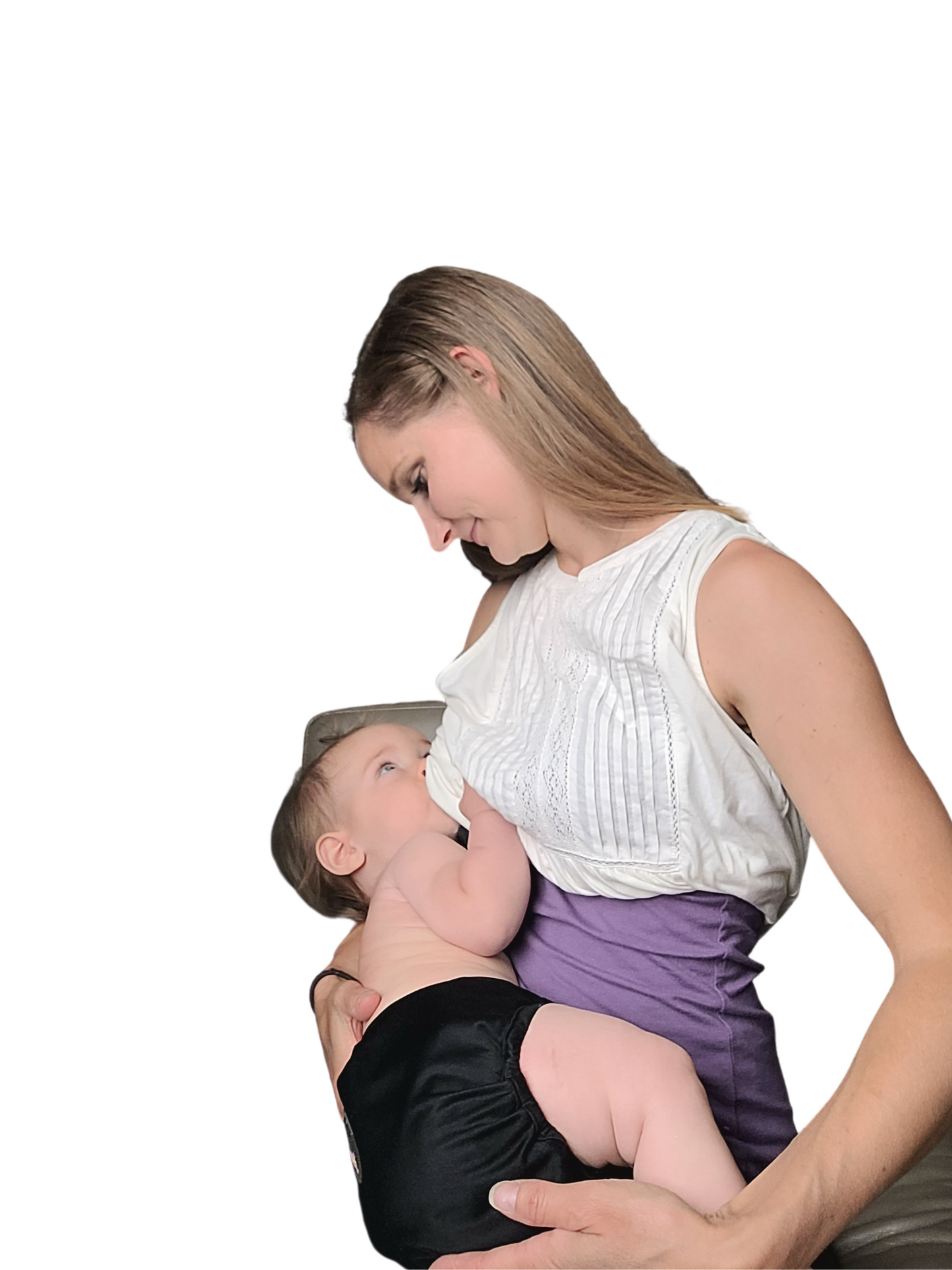 Nursing Tank Top, Lilac Purple- Cotton MADE IN CANADA