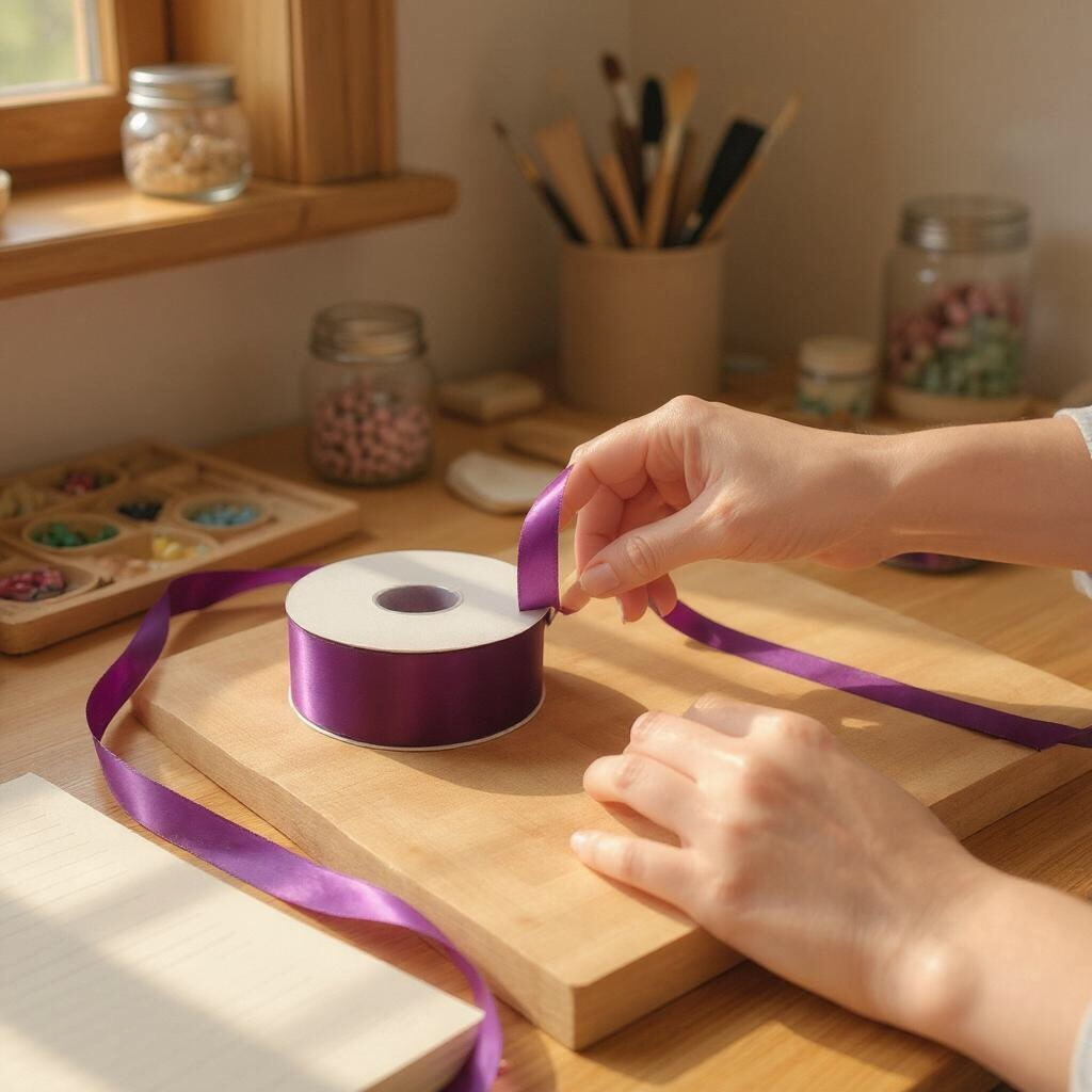 Satin Ribbon Double Face-Dark Purple #285 -3.8 cm Wide
