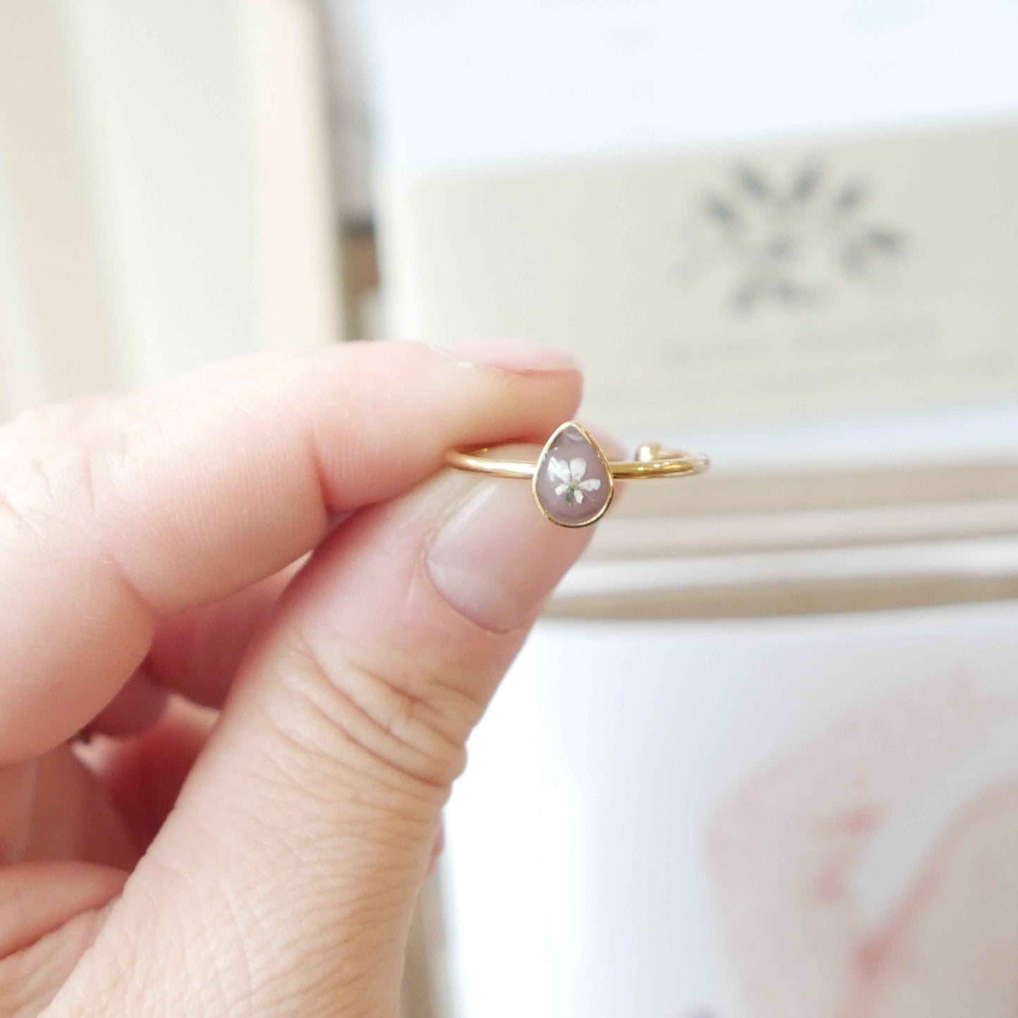 Bague automne - mini goutte (ajustable)