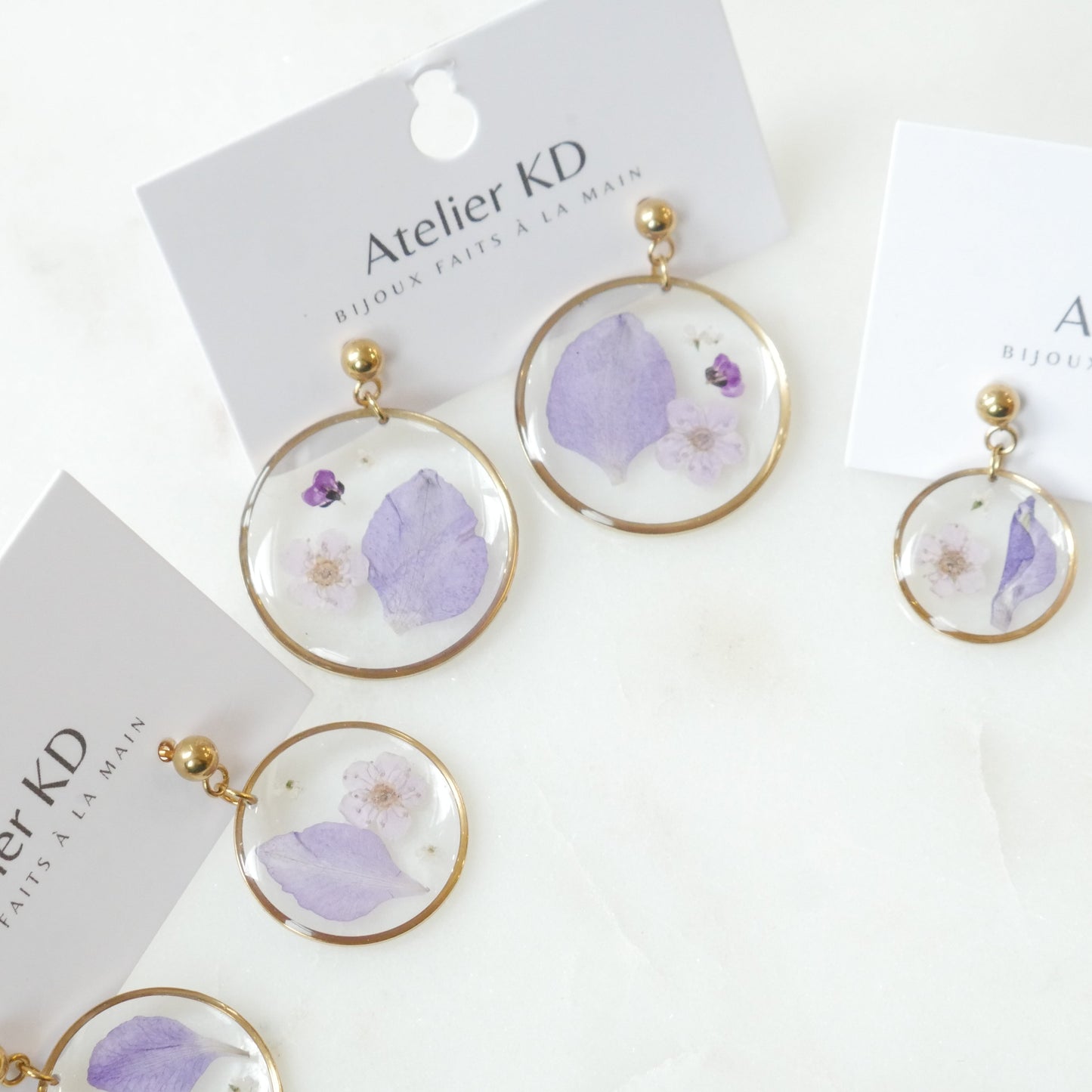 Boucles d'oreilles Léa - rond (moyen 25mm)