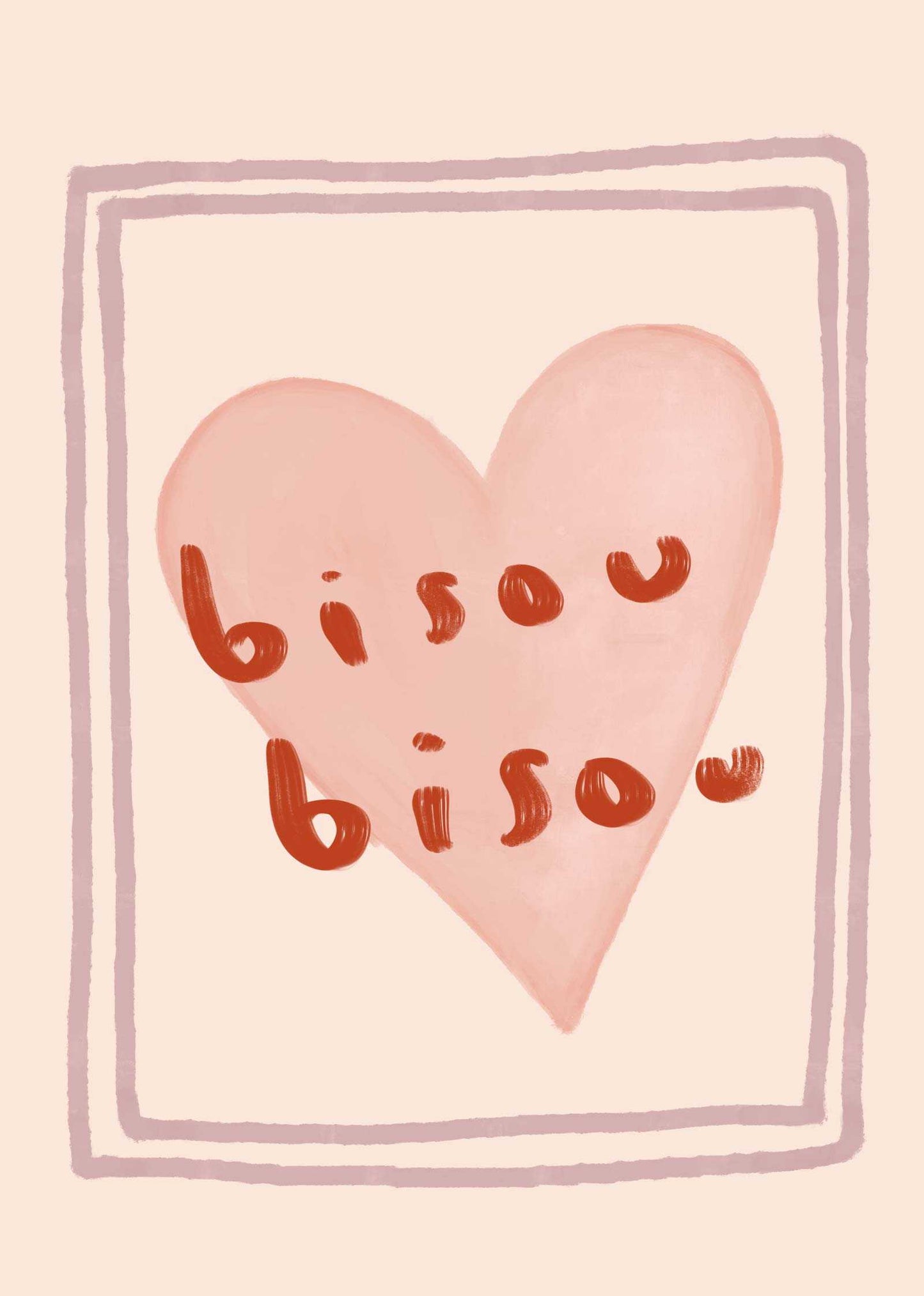 Kunstdruck Bisou Bisou