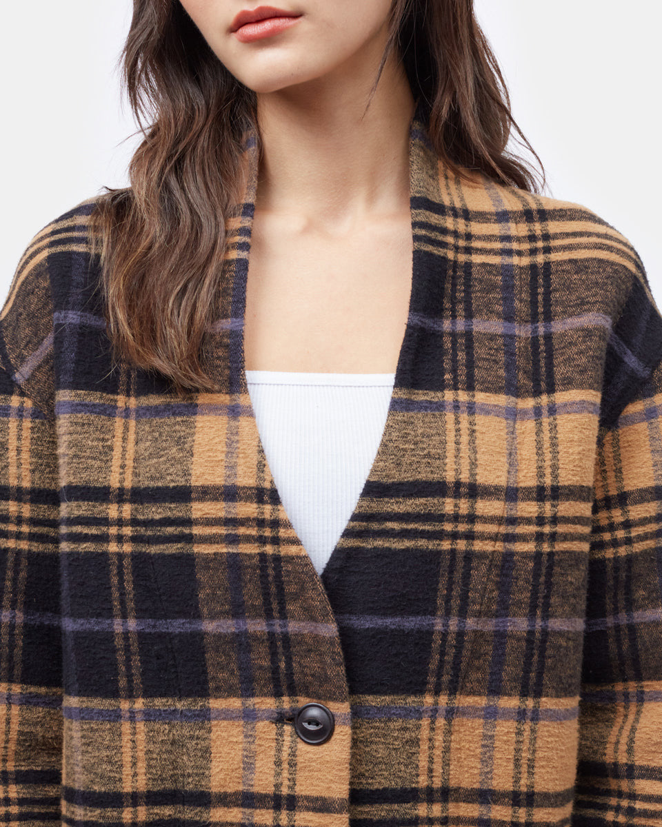 Flanell-Kokon-Cardigan