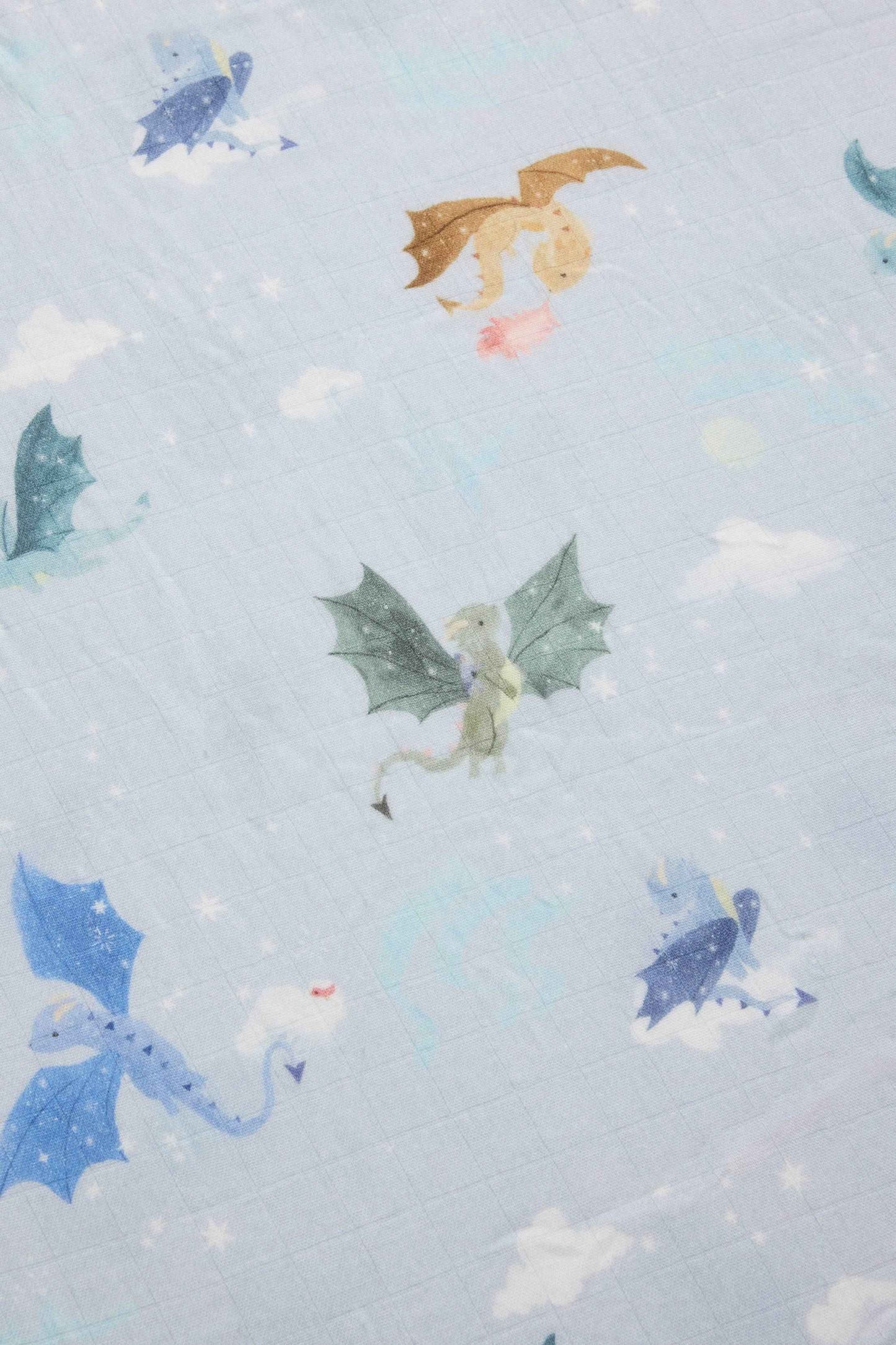 Muslin Fitted Crib Sheet - Magical Dragons