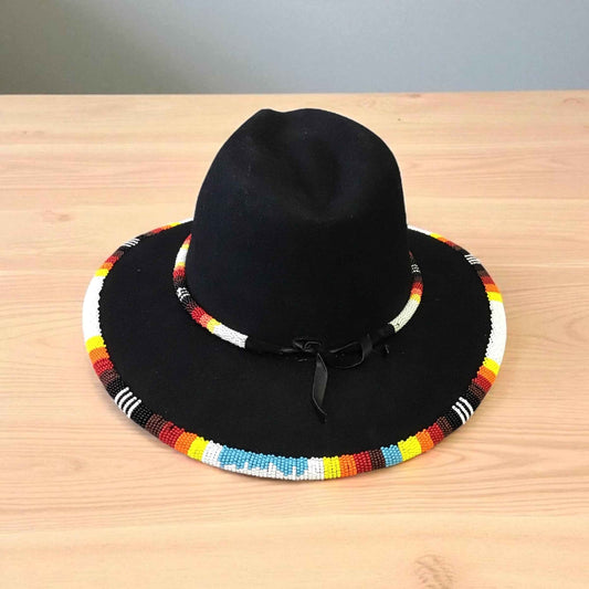 Size-60 Handmade Beaded Hat
