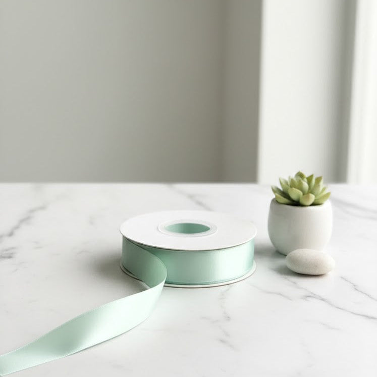 30 Meter Double Face Light Green #513 Ribbon Roll