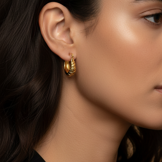 Golden Oval Hoops