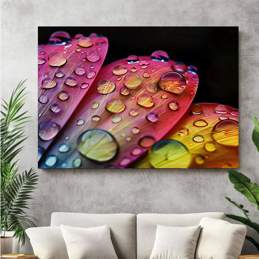 Metalldruck - Wassertropfen - Wandkunst