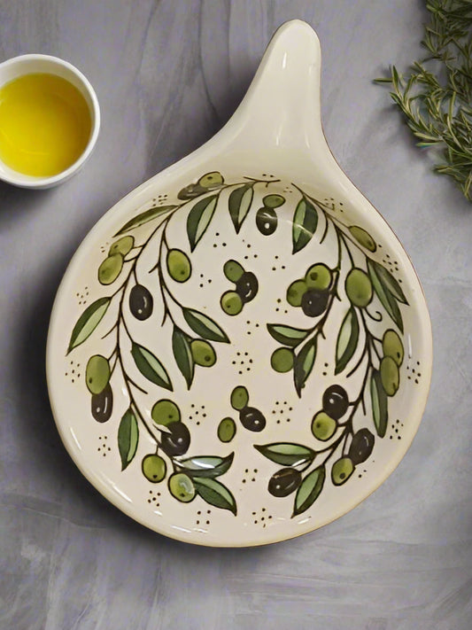 Handmade Ceramic Serving Pan 5 Inch Appetizer & Snack Dish Multiple Floral & Blue Rose Designs