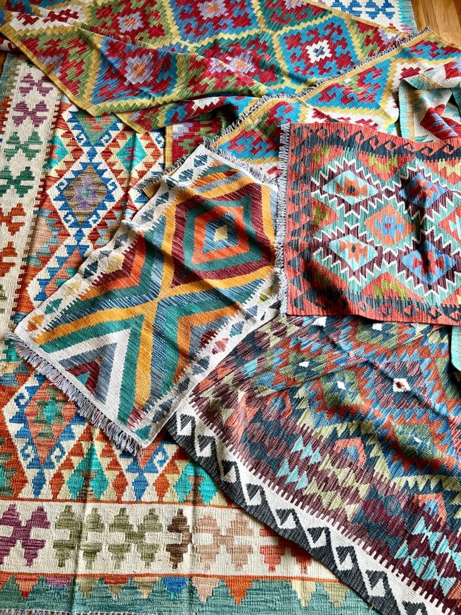 Afghan Maimana Kelim Teppich | 2,87 x 2,03 m