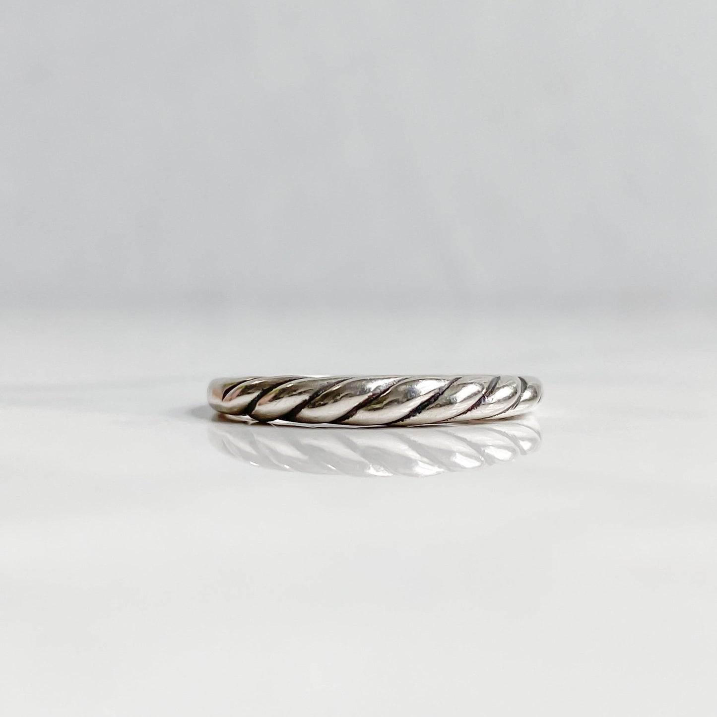 Bague torsadée en argent sterling 925 | SYLVA