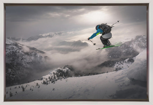 Wandbild Backcountry-Skifahren