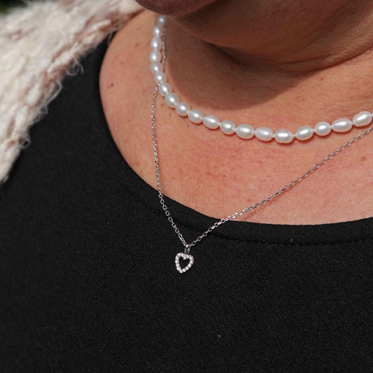 Collier Coeur en argent sterling