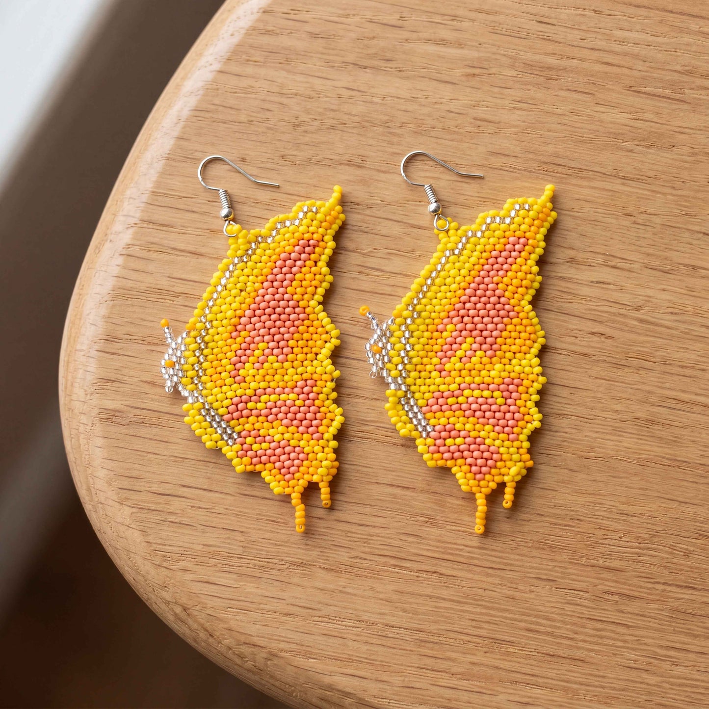 Beaded Butterfly Earrings — Harvest Colourways