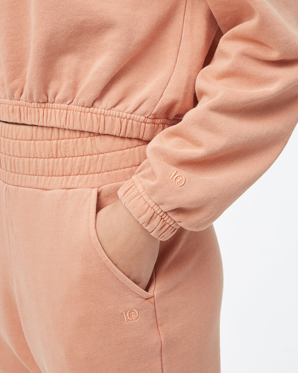 Bio-Baumwoll French Terry Crew mit elastischem Saum