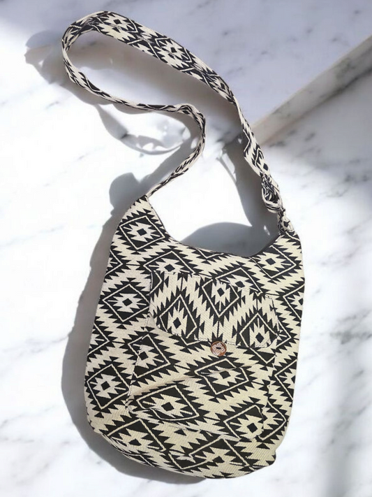OLDTRIBES™ black and white star Crossbody Bag