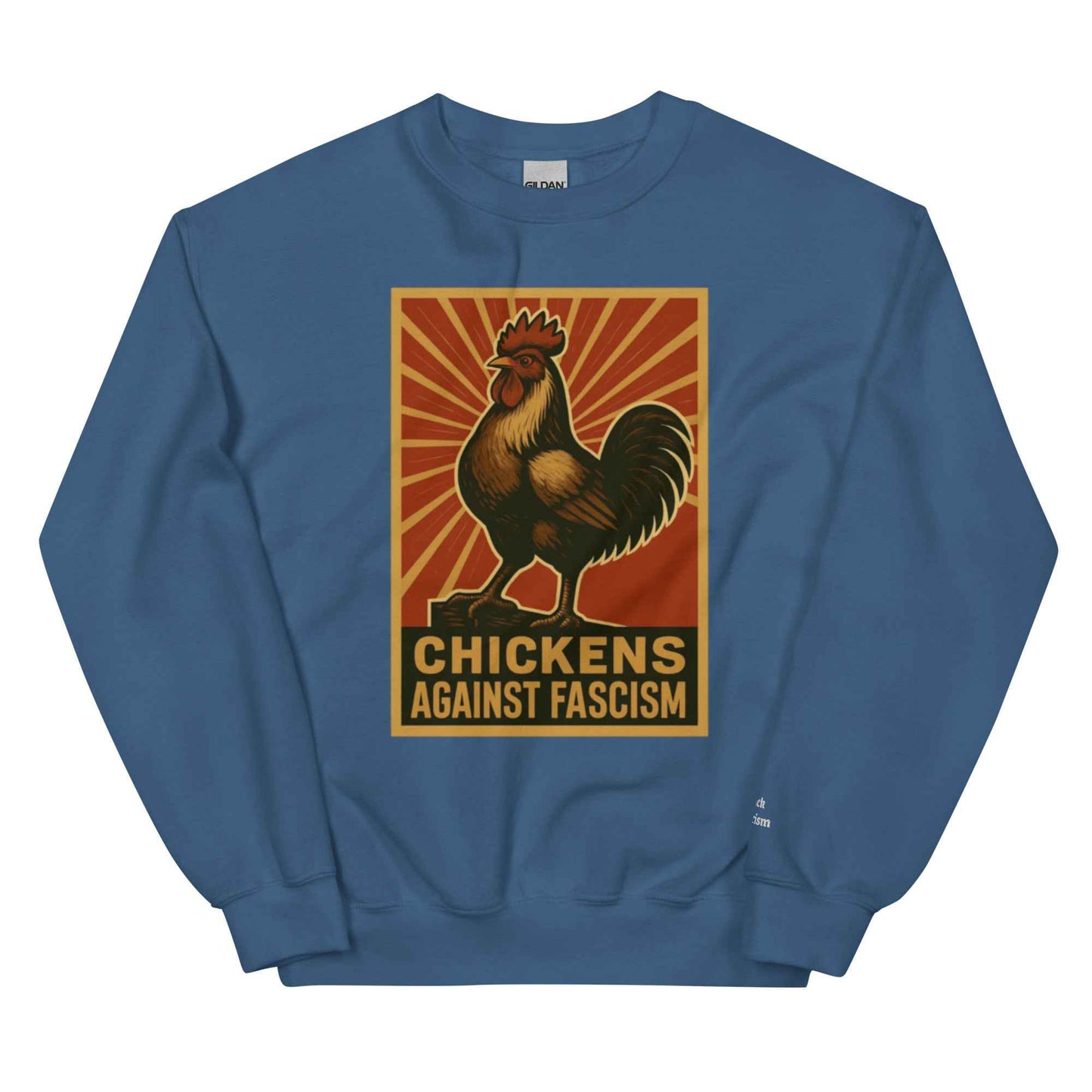 Retro Chickens Against Fascism Unisex Sweatshirt