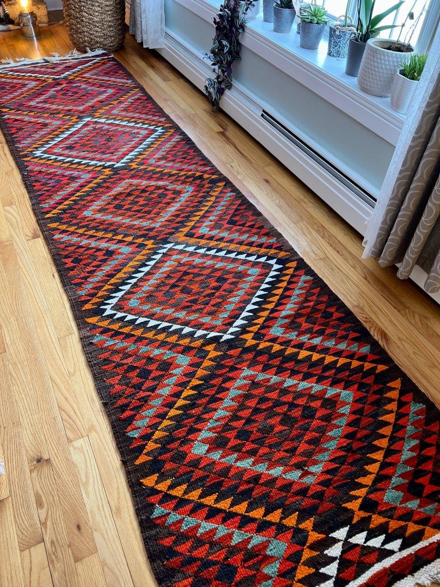 Vintage Herki Läufer | 99 cm x 384 cm