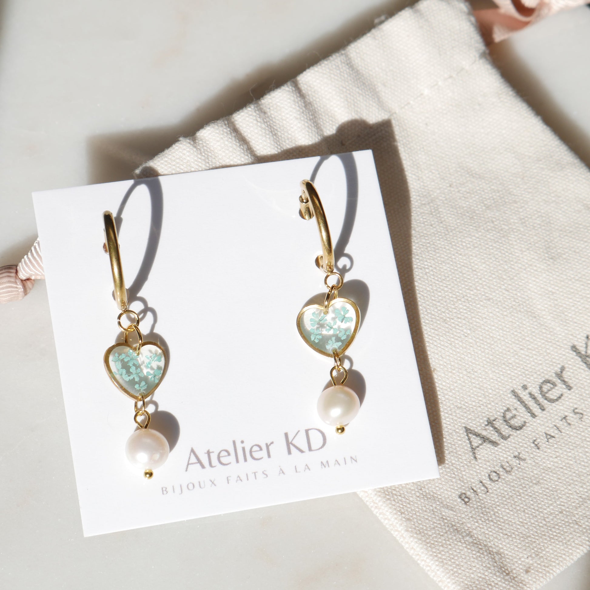 Boucles d'oreilles Perla - Lola (medium) petit coeur