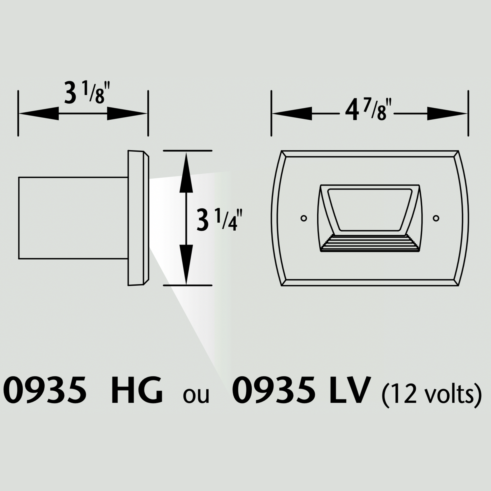 Luminaire paysager pour marche - 0935
