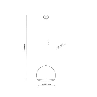 ZOE Mid-Century Modern Dome Pendant Light for Kitchen Island & Dining Table