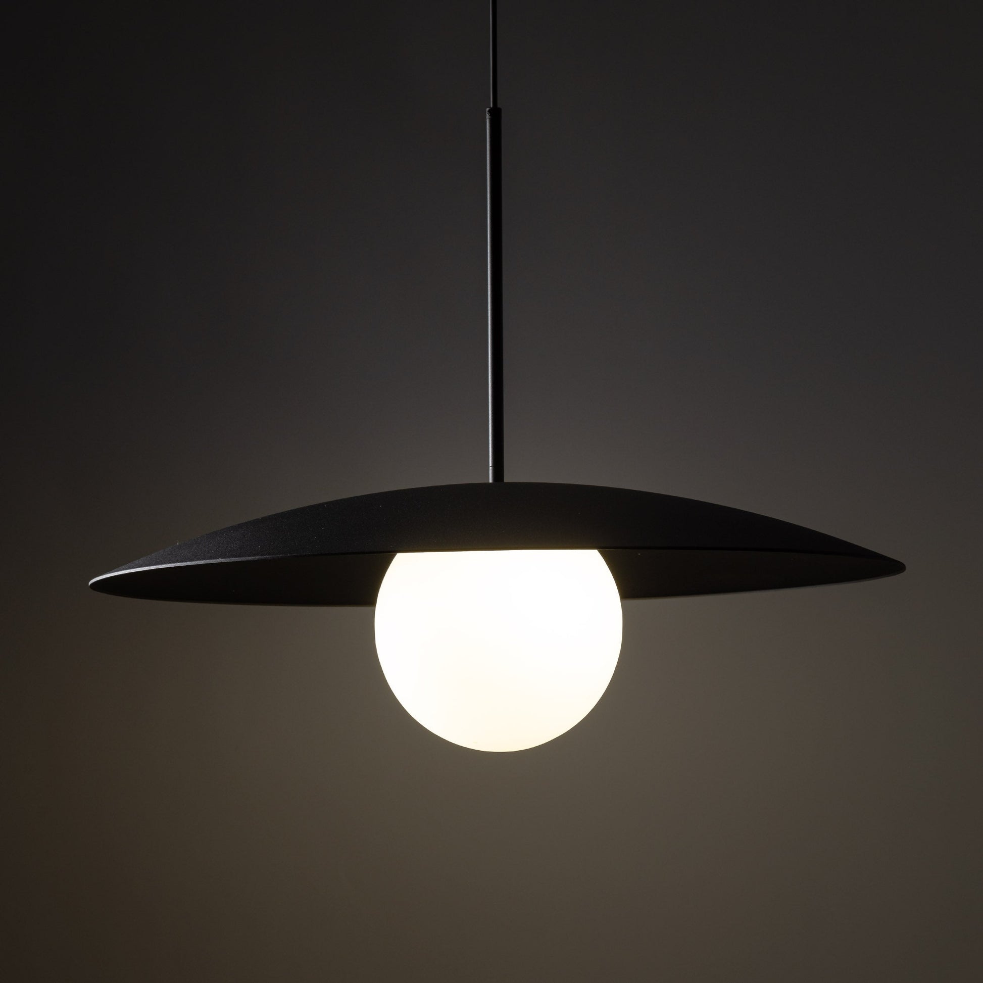 SLATE Mid-Century Modern Wide Dome Pendant Light for Kitchen Island & Dining Table - AURABAGS SHOP
