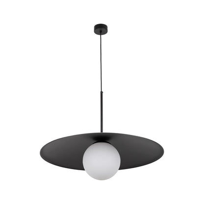 SLATE Mid-Century Modern Wide Dome Pendant Light for Kitchen Island & Dining Table - AURABAGS SHOP