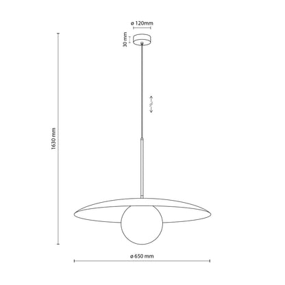SLATE Mid-Century Modern Wide Dome Pendant Light for Kitchen Island & Dining Table - AURABAGS SHOP