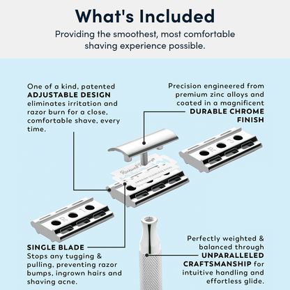 Rockwell 6C Adjustable Safety Razor - Gunmetal Chrome (Beginner Friendly)