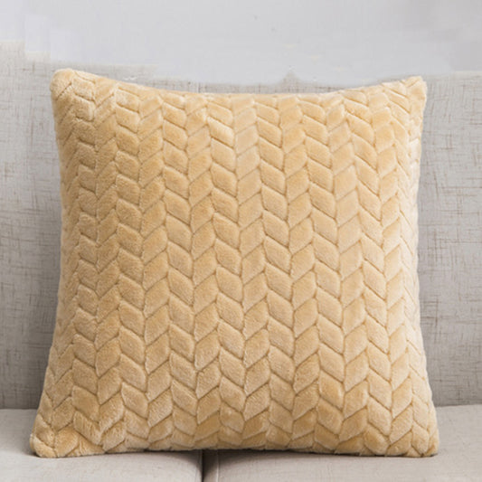 Nordic Flannel Cushion Cover – Cozy Solid Color Throw Pillow Case for Home Décor