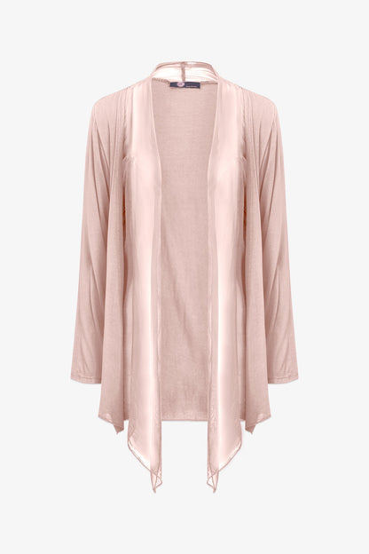 Women's Knit/Woven Combo Cardigan