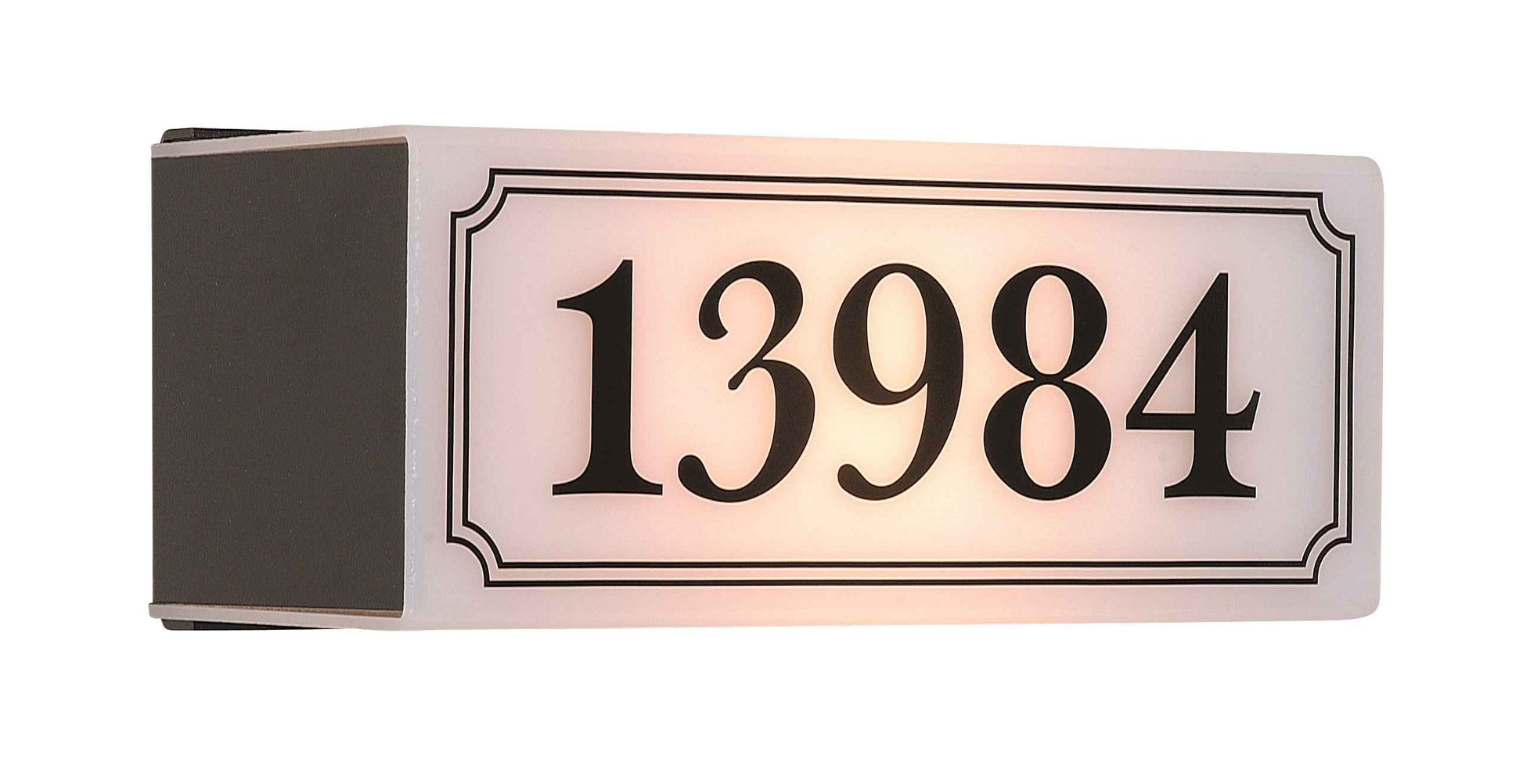 New York • Plaque d'adresse illuminé chiffres noir [1713]