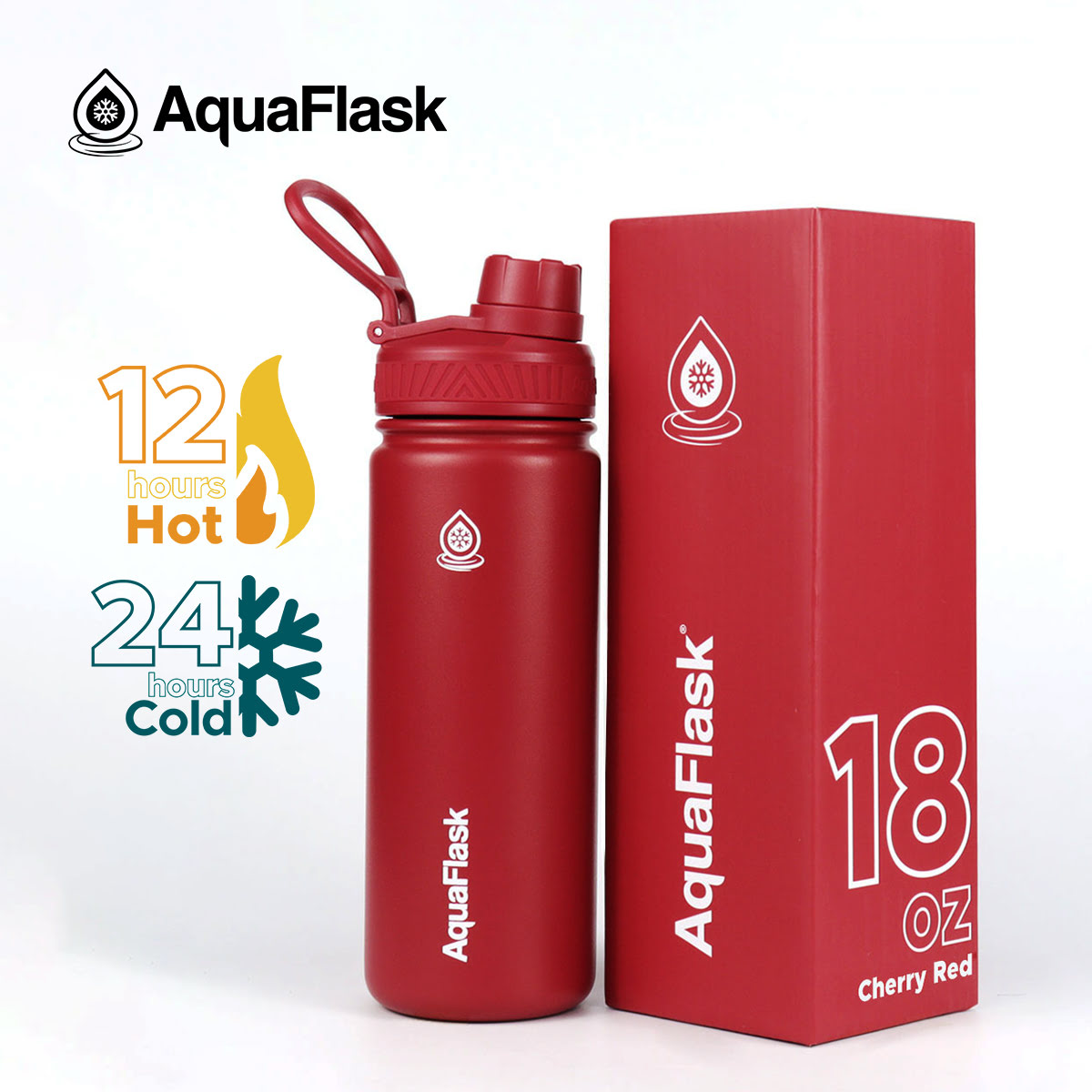 AquaFlask Original Vakuumisolierte Wasserflaschen 530ml (18oz)