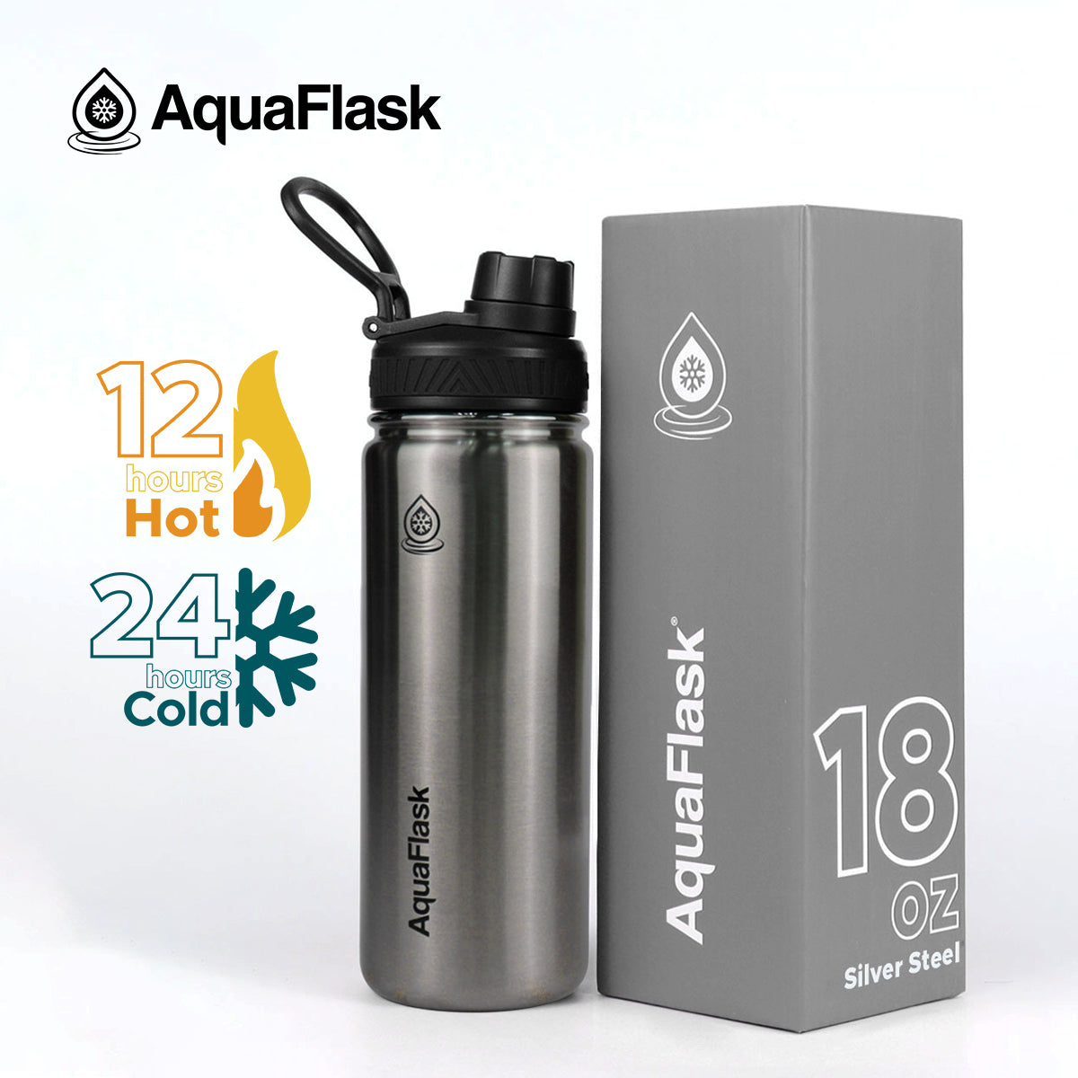 AquaFlask Original Vakuumisolierte Wasserflaschen 530ml (18oz)