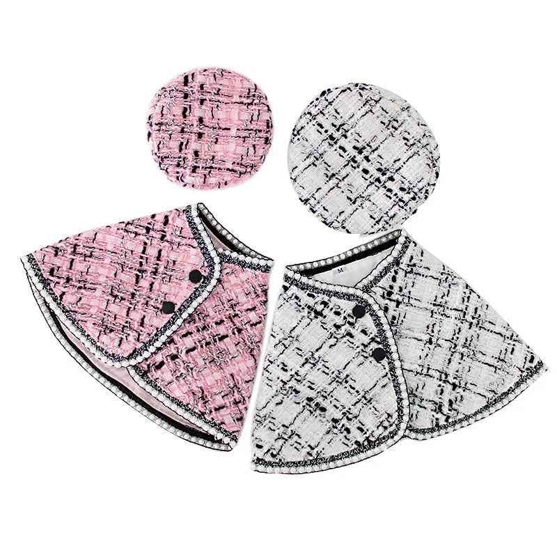 Tweed Hat and Cape Set – Luxury Classic Outfit for Dogs