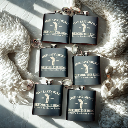 Engraved Whiskey Flask