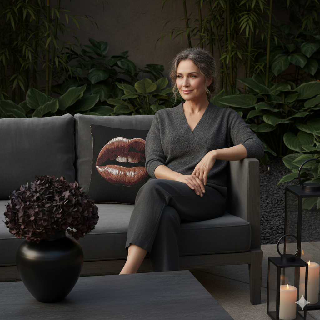 Kiss Design Woven Pillow | Lip Print Accent Pillow - AURABAGS SHOP