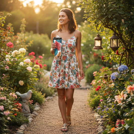 Tropical Leaf Pattern Stainless Steel Travel Mug | Colorful Palm Leaves - AURABAGS SHOP