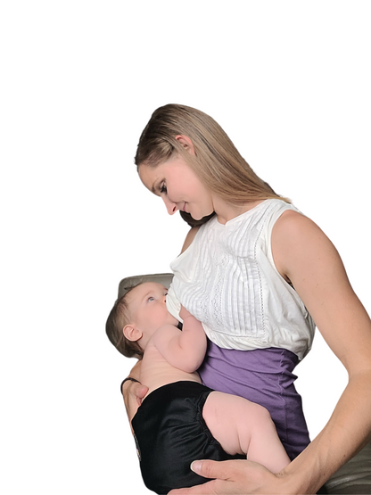 Nursing Tank Top, Lilac Purple- Cotton MADE IN CANADA