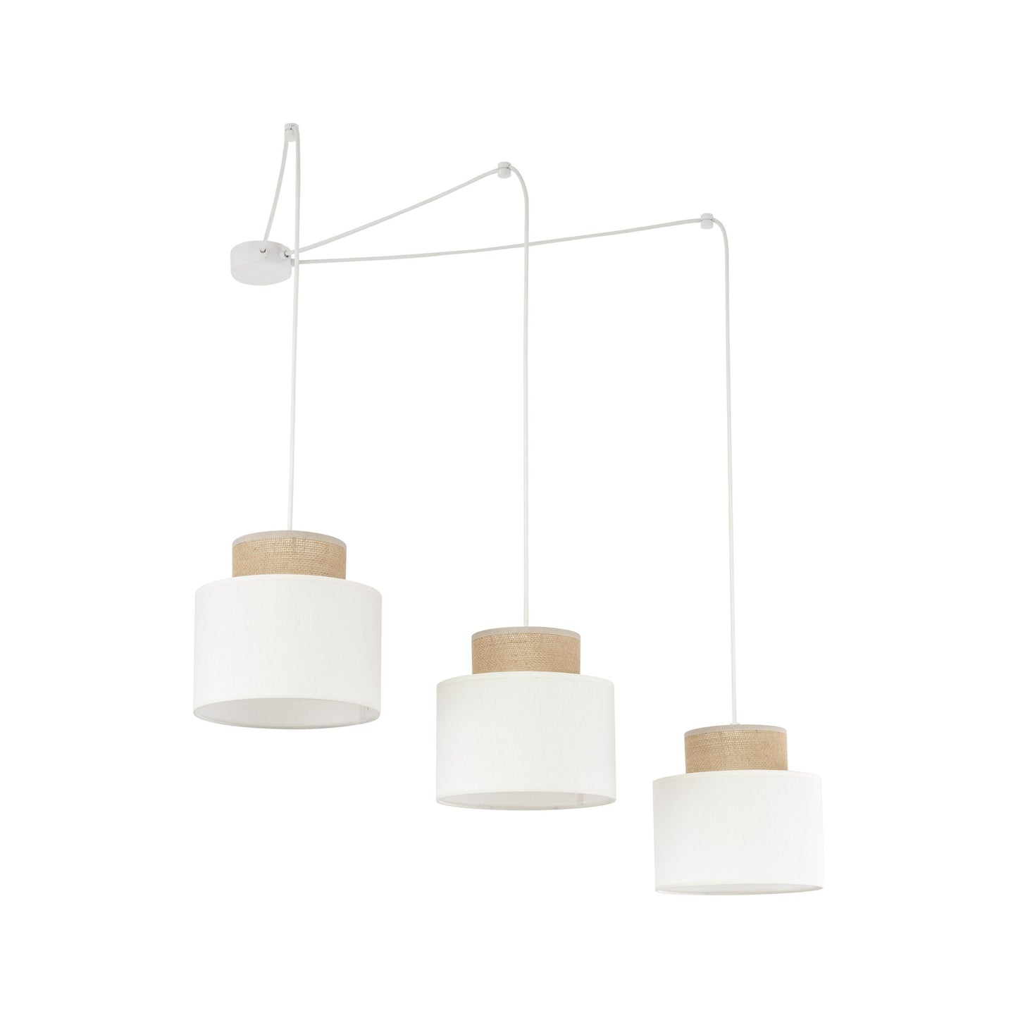 DUO White Adjustable 3-Light Pendant for Dining Table & Kitchen Island - AURABAGS SHOP