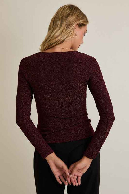 Kaia Deep Neck Rib Top
