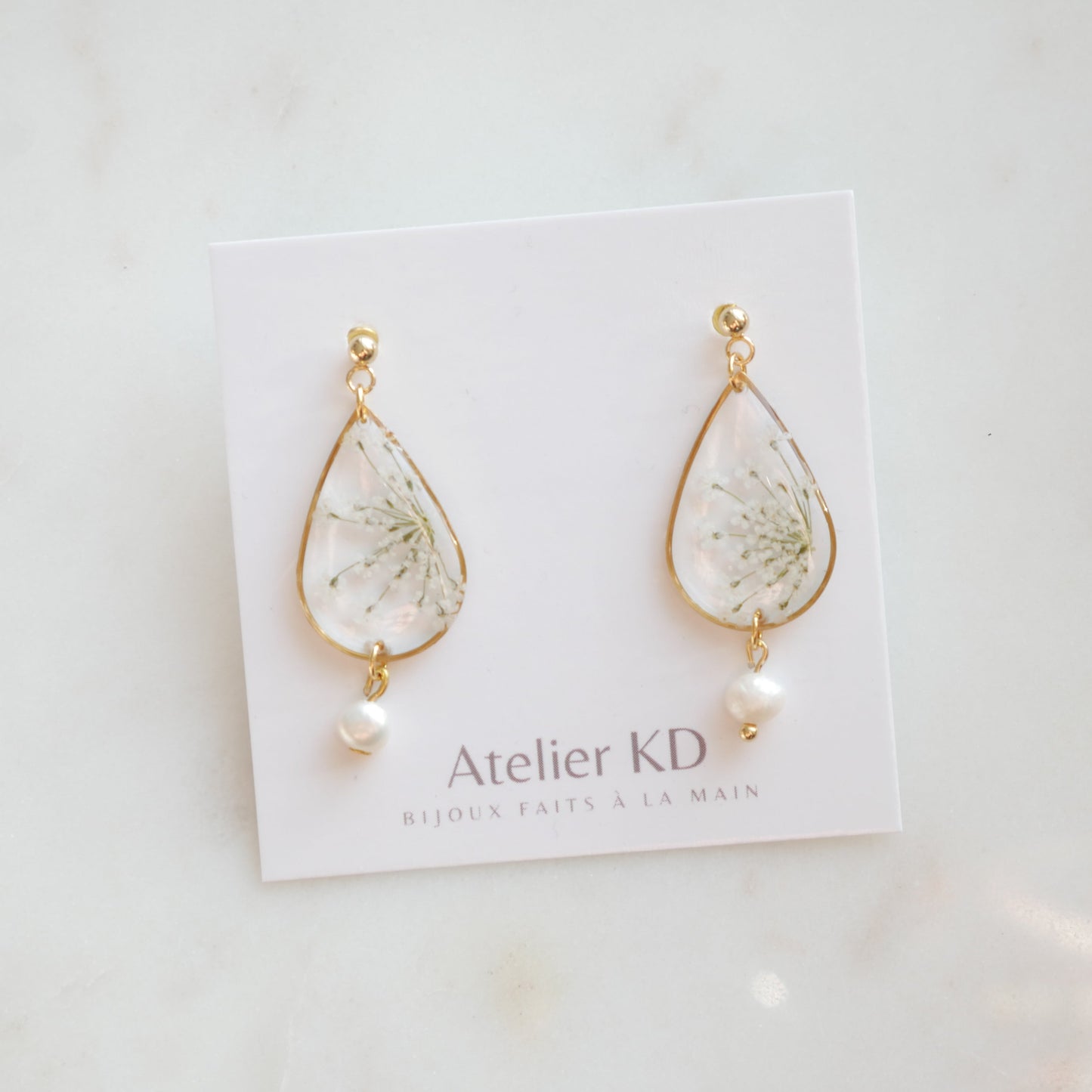 Boucles d'oreilles Perla - goutte (moyen)
