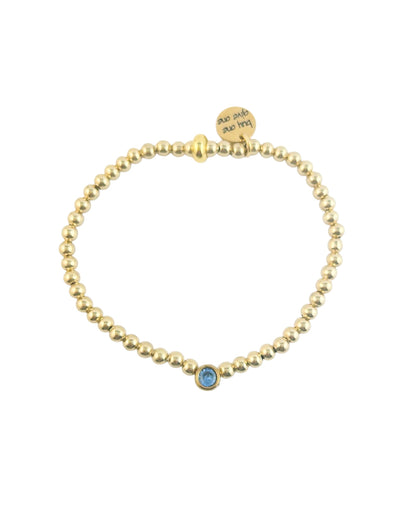 Mini Gold & Sparkle Bracelet (Clear & Light Pink, Blue)