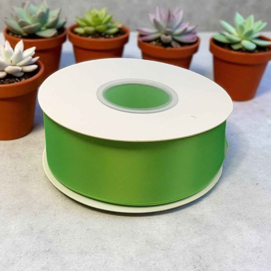 Satin Ribbon Double Face Light Green  #549 -3.8 cm Wide