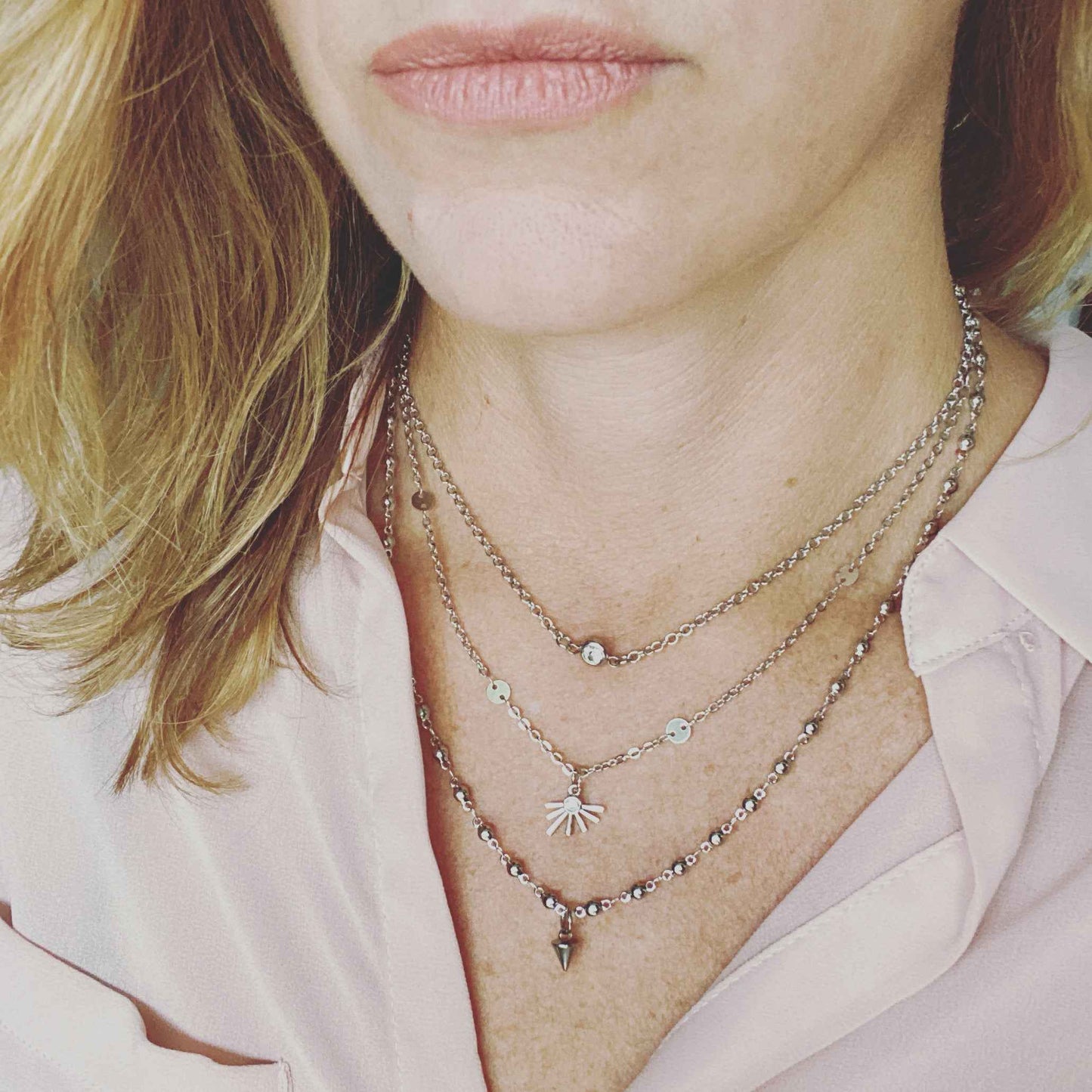 Silver Sunburst Necklace