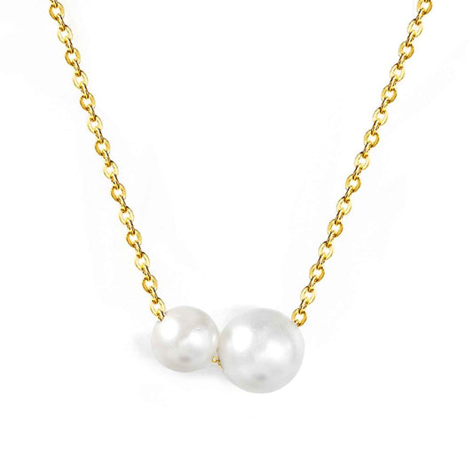Duo Pearl Drop Necklace
