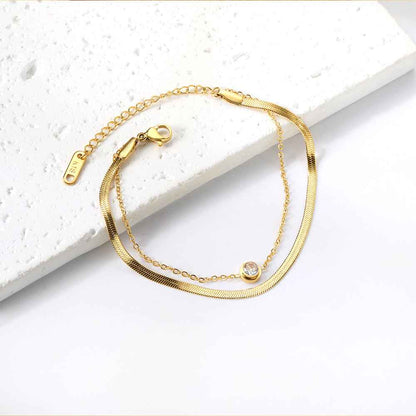 Radiant Diamond Duo Bracelet